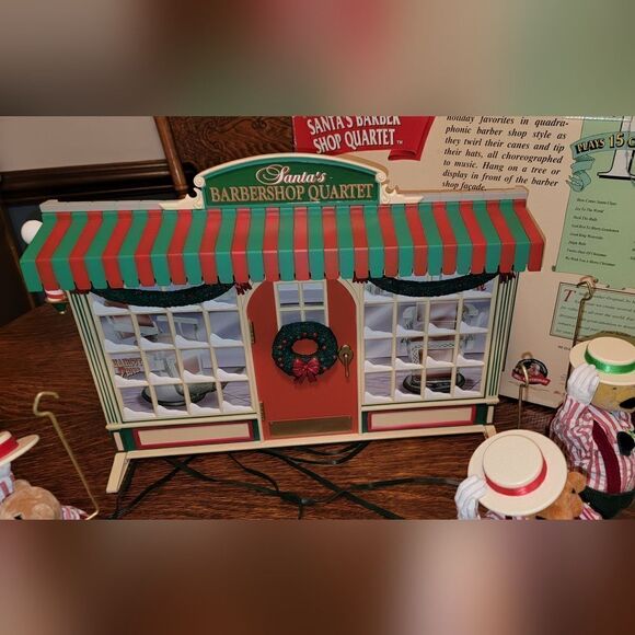 Mr. Christmas Santa's Barbershop Quartet Animated Singing Bears in Box - Vintage - Picture 9 of 17